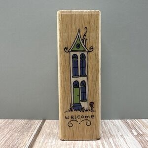 Hampton Art Studio G Rubber Stamp Welcome House Real Estate Agent Card Making